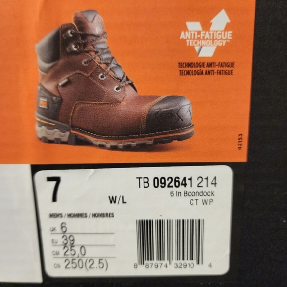 Timberland boondock Composite work boots size 7 WIDE - Picture 9 of 9